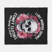 Couverture Polaire J'Aime Le Meurtre Montre Des Vêtements Comfaits Dr (Devant (Horizontal))