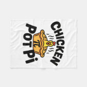 Couverture Polaire J'aime le poulet Pot Pi Math Food Pun  (Devant (Horizontal))