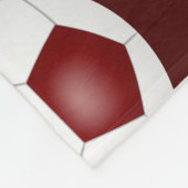 Couverture Polaire J'aime le texte de football motif maroon noir (Coin)