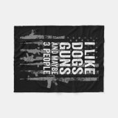 Couverture Polaire J'Aime Les Canons À Chiens Et Peut-Être Trois Pers (Devant (Horizontal))