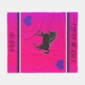 COUVERTURE POLAIRE J'AIME LES CHEVAUX PERSONNALISÉS CHEVAUX ROSE & CH (Devant (Horizontal))
