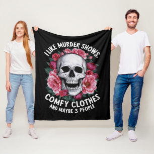 Couverture Polaire J'aime les émissions de meurtre, des vêtements con