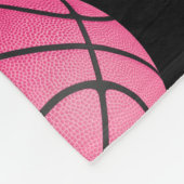 Couverture Polaire J'aime les filles de basket-ball rose motif de bas (Coin)