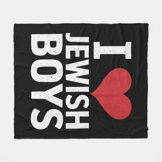 Couverture Polaire J'aime les garçons juifs Je coeur les garçons juif (Devant (Horizontal))