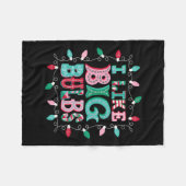 Couverture Polaire J'Aime Les Grandes Ampoules Lumières De Noël Match (Devant (Horizontal))