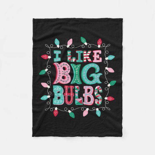 Couverture Polaire J'Aime Les Grandes Ampoules Lumières De Noël Match (Devant)