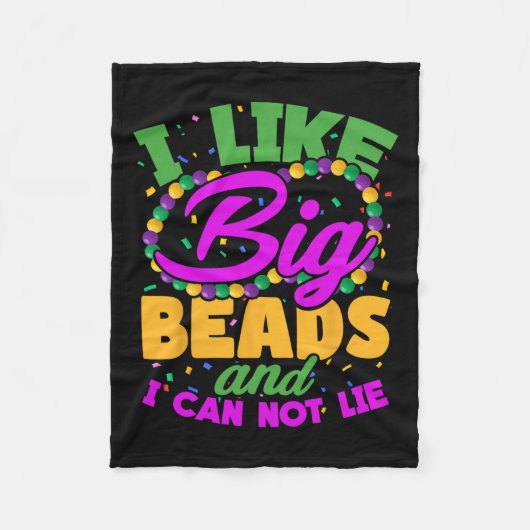 Couverture Polaire J'Aime Les Grandes Perles Et Je Ne Peux Pas Mentir (Devant)