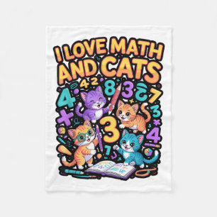 Couverture Polaire J'aime les maths et les chats Enseignant Élève