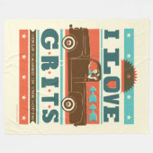 Couverture Polaire J'aime les petits grits (Devant (Horizontal))