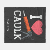 Couverture Polaire J'Aime Les Travailleurs De Construction Caulking P (Devant (Horizontal))