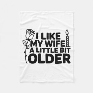 Couverture Polaire J'aime ma femme un peu plus âgée Citation drôle Fe