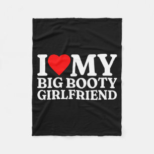 Couverture Polaire J'aime ma petite amie au gros derrière Cœur Ma Gro