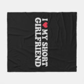 Couverture Polaire J'aime ma petite GF fille garçon Couple Valentines (Devant (Horizontal))