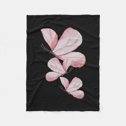 Couverture Polaire J'Aime Mes Cadeaux Papillon (Devant)