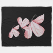 Couverture Polaire J'Aime Mes Cadeaux Papillon (Devant (Horizontal))