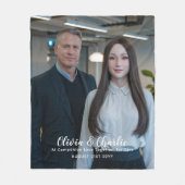 Couverture Polaire ❤️ J'Aime Mes Chatbots Créer Ma Propre Photo (Devant)