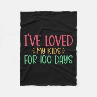 Couverture Polaire J'Aime Mes Enfants Depuis 100 Jours Enseignant 100