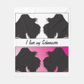 Couverture Polaire J'aime mes Schnauzers (Devant)