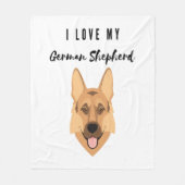 Couverture Polaire J'Aime Mon Berger Allemand (Devant)