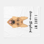 Couverture Polaire J'Aime Mon Berger Allemand (Devant (Horizontal))
