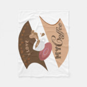 Couverture Polaire J'aime mon café Retro Java (Devant)