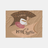 Couverture Polaire J'aime mon café Retro Java Mocha (Devant (Horizontal))
