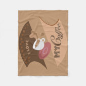 Couverture Polaire J'aime mon café Retro Java Mocha (Devant)