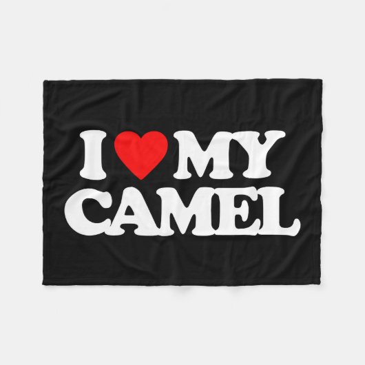 COUVERTURE POLAIRE J'AIME MON CHAMEAU (Devant (Horizontal))