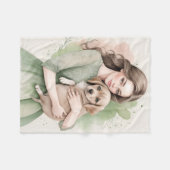 Couverture Polaire J'aime mon chien, charmant chien (Devant (Horizontal))