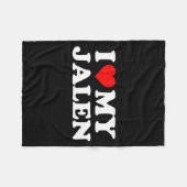 Couverture Polaire J'aime mon Jalen (Devant (Horizontal))