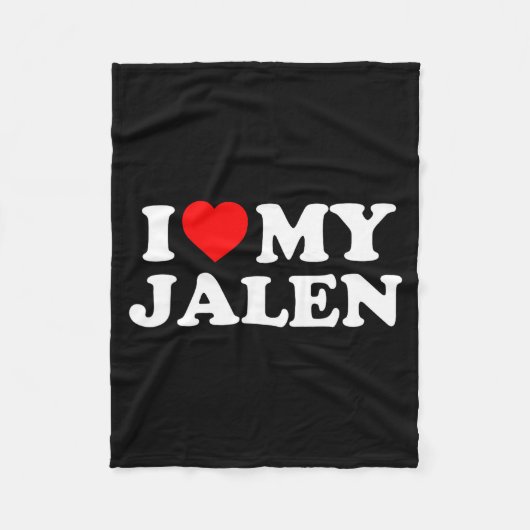 Couverture Polaire J'aime mon Jalen (Devant)