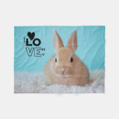 Couverture Polaire J'aime mon lapin cadeau photo cadeau pour propriét (Devant (Horizontal))