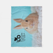 Couverture Polaire J'aime mon lapin cadeau photo cadeau pour propriét (Devant)