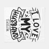 Couverture Polaire J'aime mon mari (Devant (Horizontal))