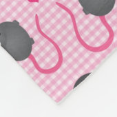 Couverture Polaire J'aime mon motif de souris dans le rose (Coin)