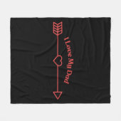 Couverture Polaire J'aime mon père (Devant (Horizontal))