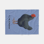 Couverture Polaire J'aime mon poulet australorp (Devant (Horizontal))