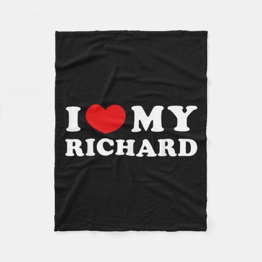 Couverture Polaire J'Aime Mon Richard, J'Aime Mon Richard (Devant)