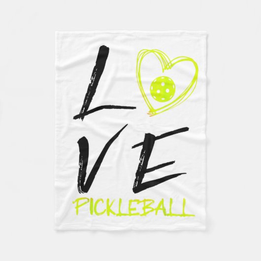 Couverture Polaire J'aime pickleball drôle pickle ball (Devant)