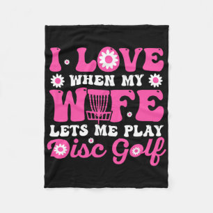 Couverture Polaire J'aime quand ma femme me laisse jouer au disc golf