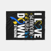 Couverture Polaire J'Aime Quelqu'Un Avec Le Syndrome De Down (Devant (Horizontal))