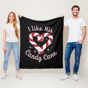 Couverture Polaire J'aime sa canne en bonbon Drôles de couples assort
