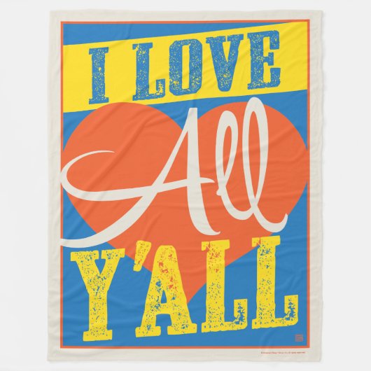 Couverture Polaire J'aime tout le monde (Devant)