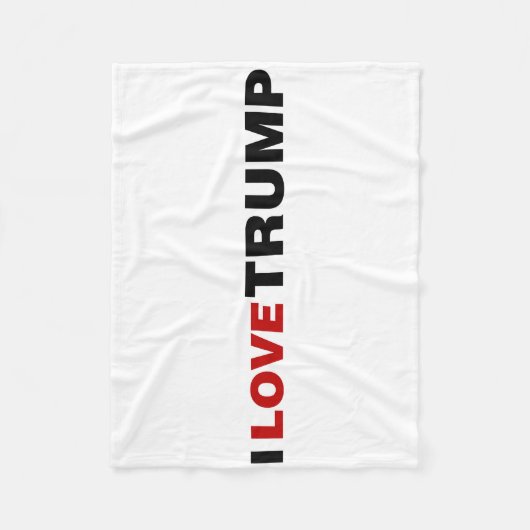 Couverture Polaire J'aime Trump (Devant)