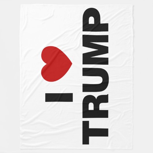 Couverture Polaire J'aime Trump (Devant)