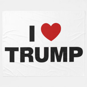 Couverture Polaire J'aime Trump