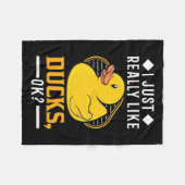Couverture Polaire J'Aime Vraiment Les Canards (Devant (Horizontal))