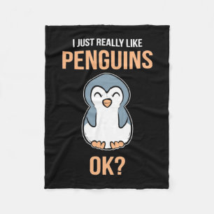 Couverture Polaire J'Aime Vraiment Penguin