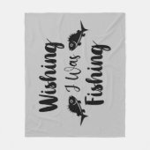 Couverture Polaire J'aimerais pêcher une citation drôle (Devant)