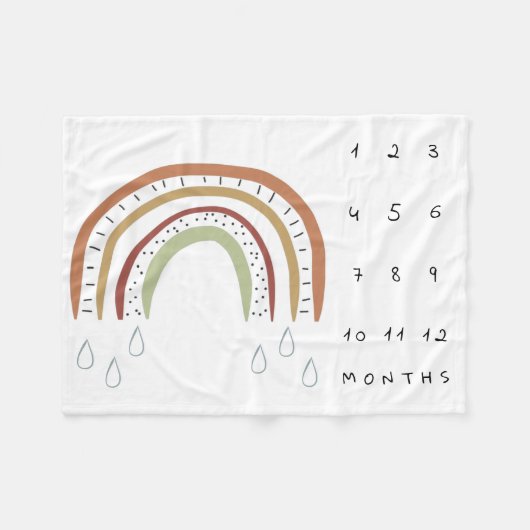 Couverture Polaire Jalon arc-en-ciel de Boho neutre (Devant (Horizontal))